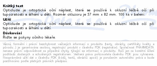 3M Opticlude Oční okluzor Maxi 57x82mm 100ks