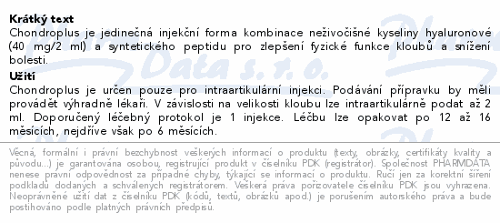 CHONDROPLUS CTP inj. 2ml