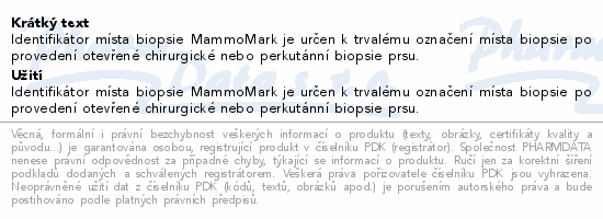 MAMMO MARK Bioptický marker MR 8G 4.3mm 10ks