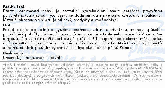 Esenta vyrovnávací pásek čtvrtkruh 3x9cm 60ks