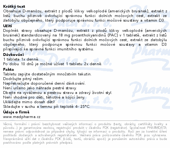 MedPharma Brusinky D-manóza tbl.37