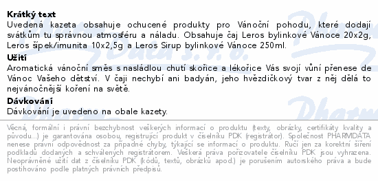 LEROS dárková sada bylinkové Vánoce