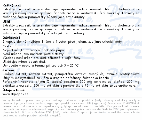 Dr.Popov Bylinné kapsle Cholesterol cps.60