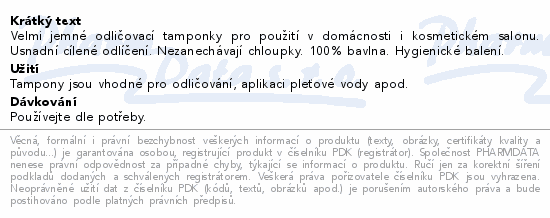 Kosmetic.tampóny odlič.80ks Cotoneve (bavlna)